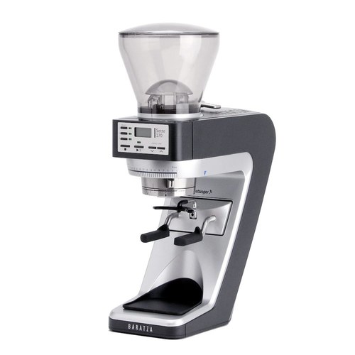 Baratza Sette 270 coffee grinder, angled design with digital dosing display